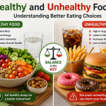 healthy and unhealthy food